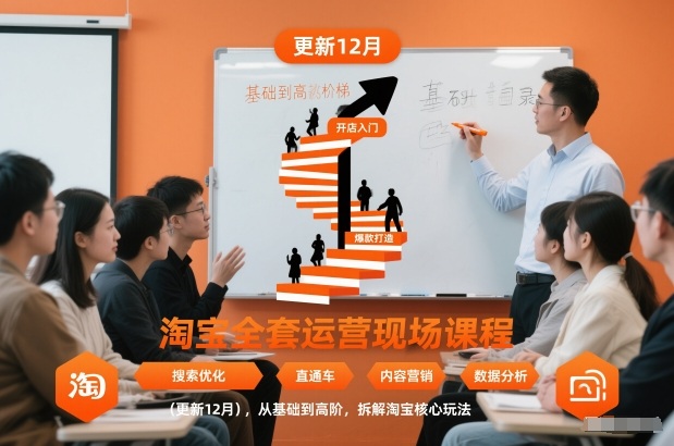 淘宝全套运营现场课程(更新12月),从基础到高阶,拆解淘宝核心玩法-云创网
