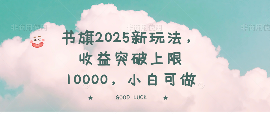 书旗2025新玩法,收益突破上限10000,小白可做-云创网