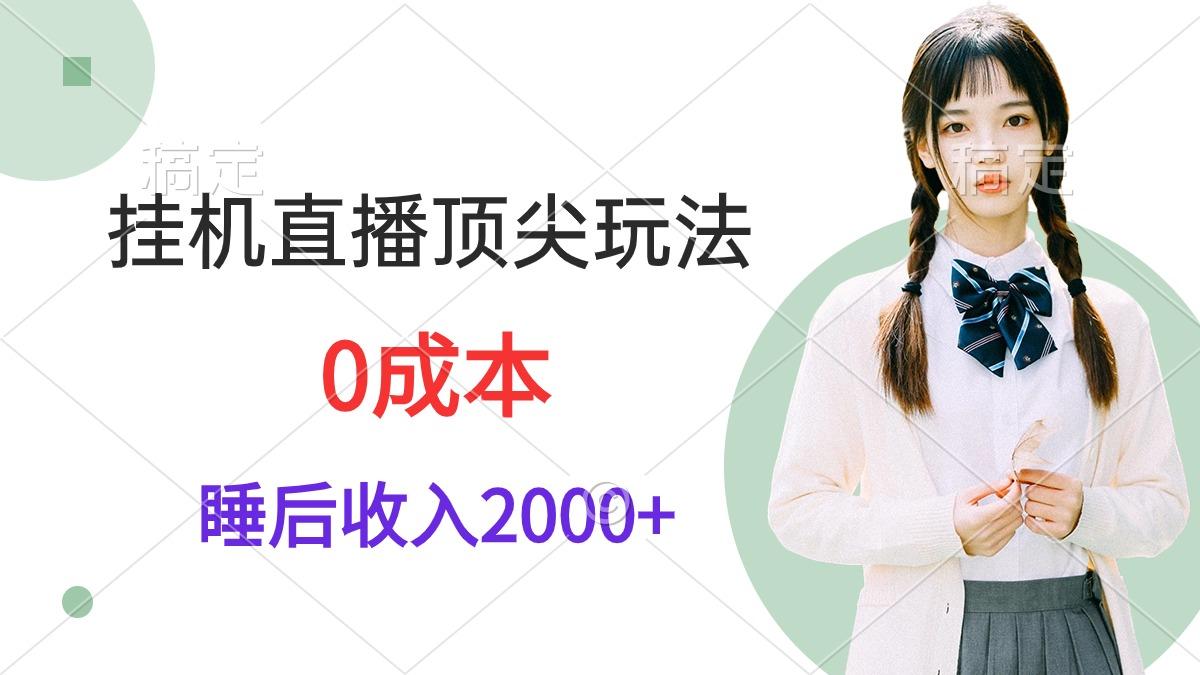 (9715期)挂机直播顶尖玩法，睡后日收入2000+、0成本，视频教学-易创云