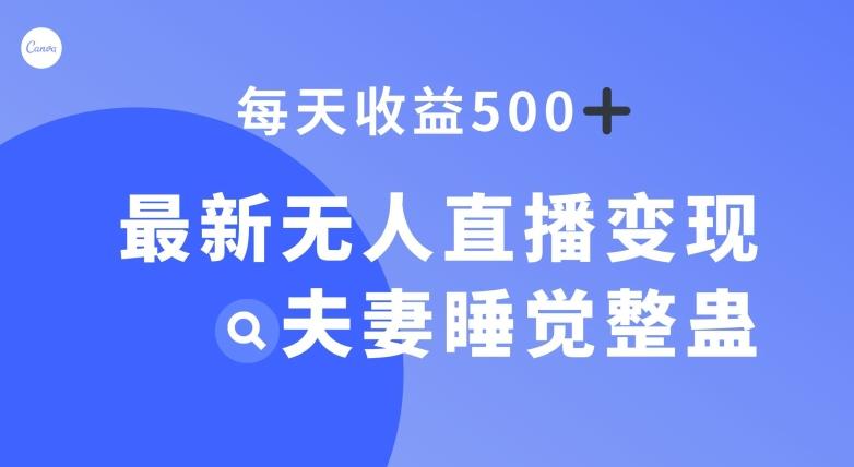 最新无人直播变现，夫妻睡觉整蛊，每天躺赚500+【揭秘】-易创云