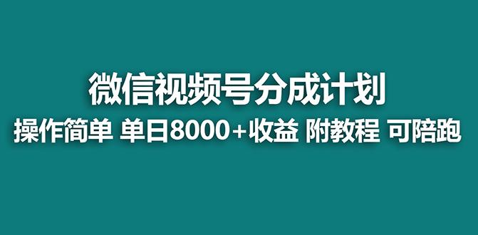 【蓝海项目】视频号分成计划最新玩法，单天收益8000+，附玩法教程，24年...-易创云
