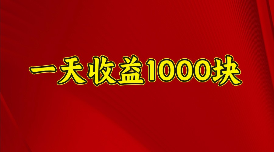 一天收益1000块，2025全网首发-易创云