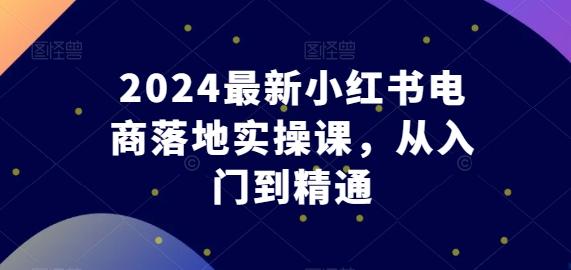 2024最新小红书电商落地实操课，从入门到精通-易创云