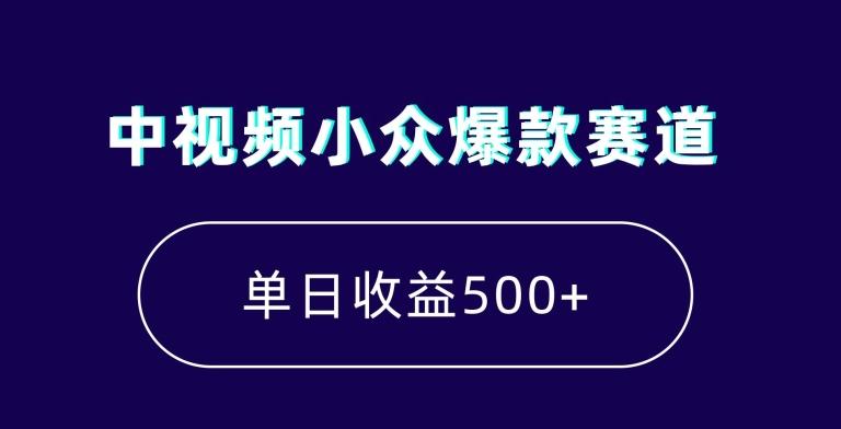 中视频小众爆款赛道，7天涨粉5万+，小白也能无脑操作，轻松月入上万【揭秘】-易创云