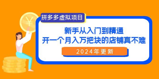 (9744期)拼多多虚拟项目:入门到精通,开一个月入万把块的店铺 真不难(24年更新)-易创云
