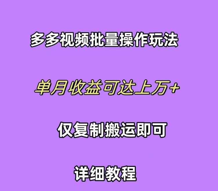 (10029期)拼多多视频带货快速过爆款选品教程 每天轻轻松松赚取三位数佣金 小白必...-易创云