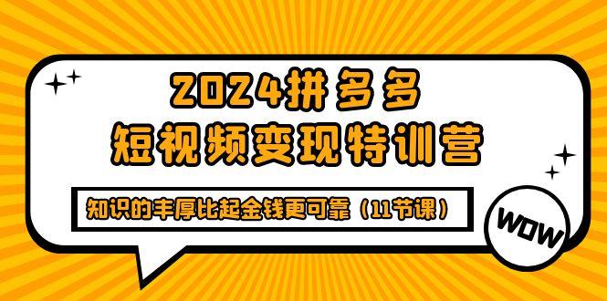 (9817期)2024拼多多短视频变现特训营，知识的丰厚比起金钱更可靠(11节课)-易创云