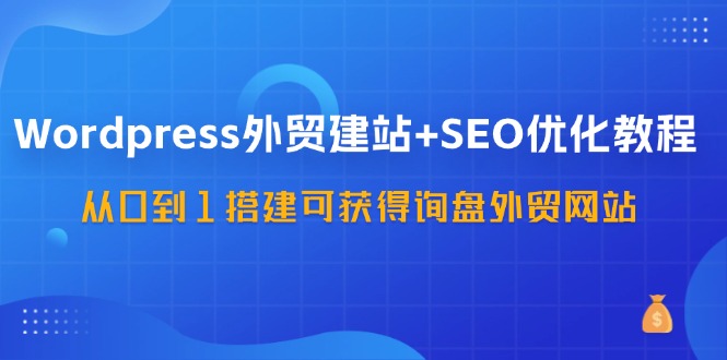 WordPress外贸建站+SEO优化教程，从0到1搭建可获得询盘外贸网站(57节课)-易创云