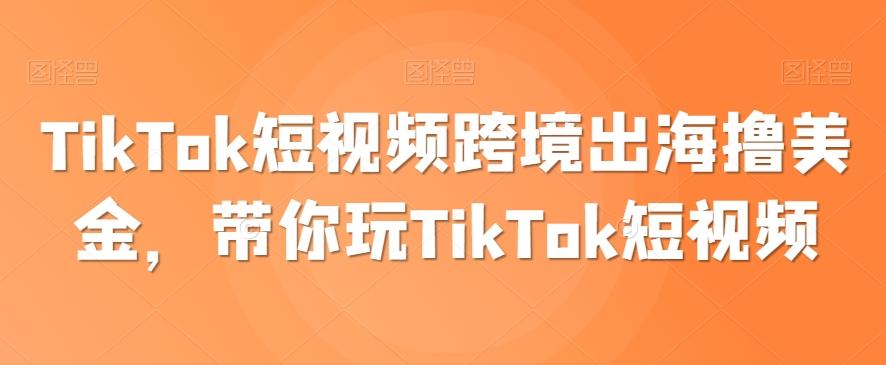 TikTok短视频跨境出海撸美金，带你玩TikTok短视频-易创云