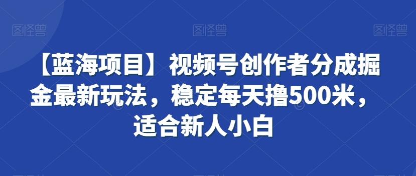 【蓝海项目】视频号创作者分成掘金最新玩法,稳定每天撸500米,适合新人小白【揭秘】-易创云