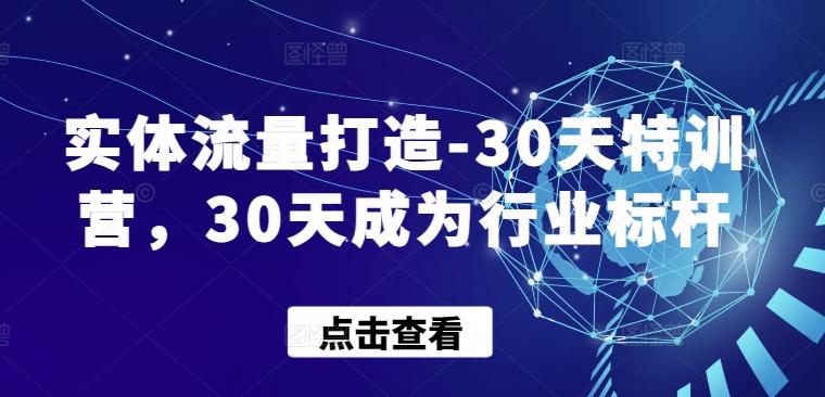 实体流量打造-30天特训营，30天成为行业标杆-易创云