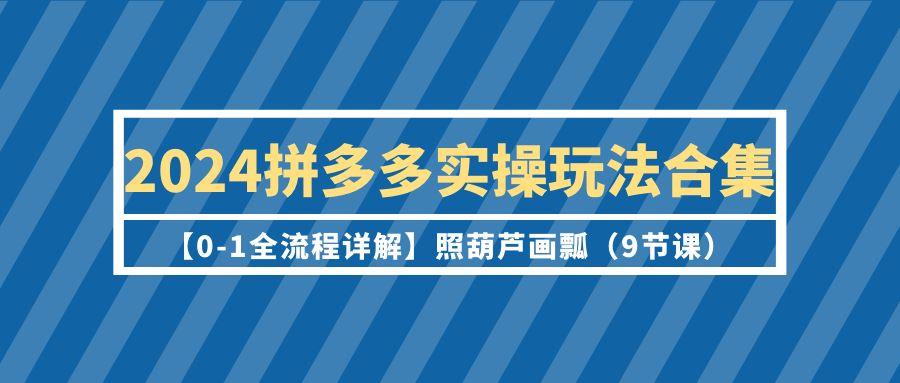(9559期)2024拼多多实操玩法合集【0-1全流程详解】照葫芦画瓢(9节课)-易创云