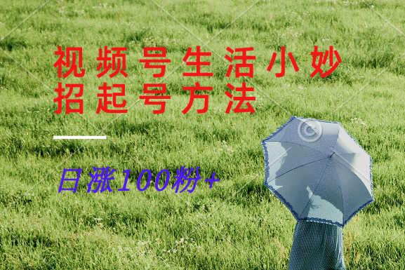 视频号生活小妙招分享赛道， 起号涨粉新方法，日涨100粉-易创云