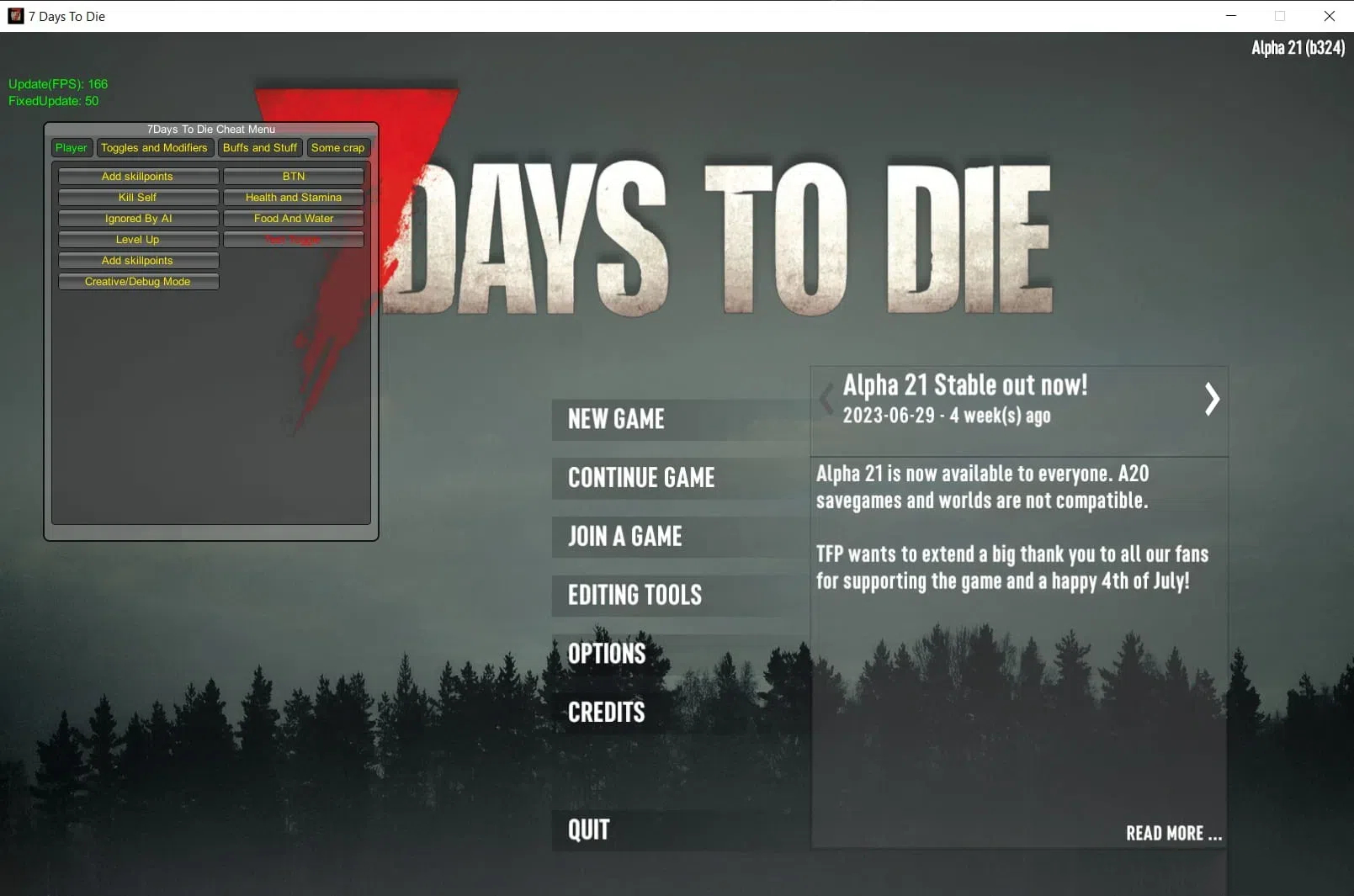 7 Days to Die 七日杀多功能修改器 v1.1.3.105 免费版-易创云