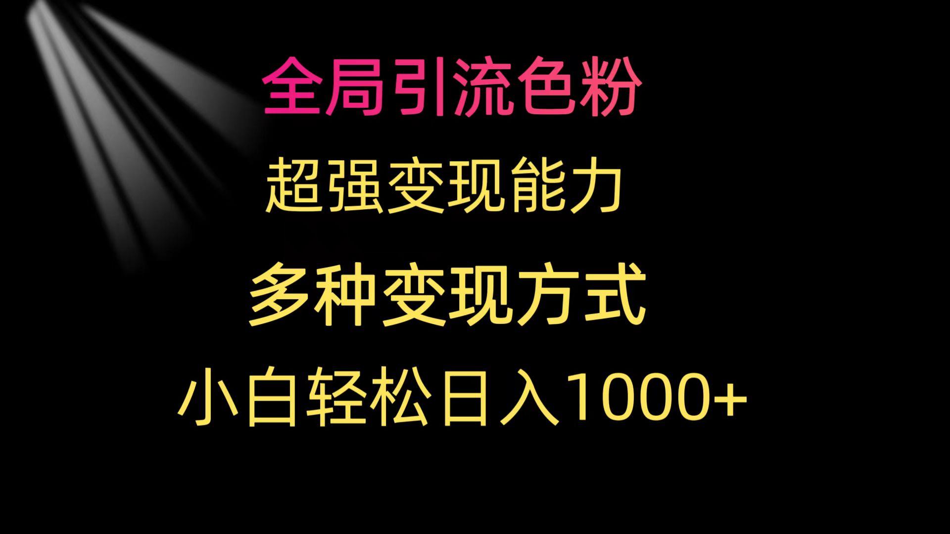 (9680期)全局引流色粉 超强变现能力 多种变现方式 小白轻松日入1000+-易创云